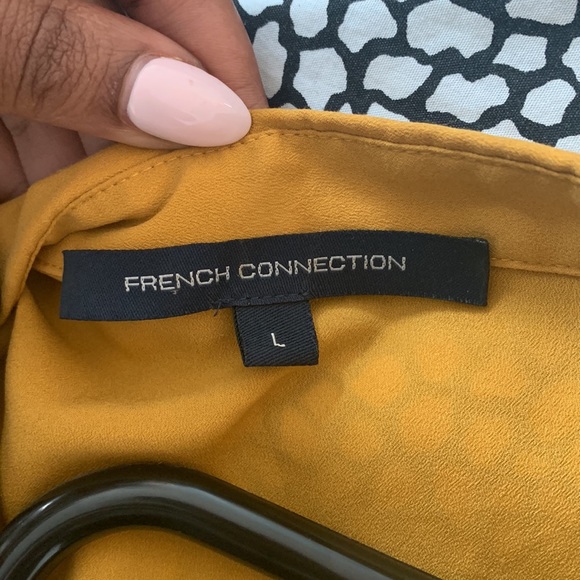 Dark yellow blouse with ruffled sleeves - Picture 3 of 3